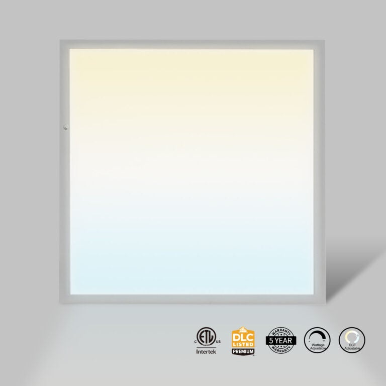 INFINITY Series, LED Backlit Flat Panel, <b>2×2</b>, EZ-Select CCT: <b>3500-6500K</b> & Wattage: <b>15-40w</b>, AUX/DC Dual Sensor Opt., <b>0-10v</b> Dim, <b>ETL & DLC</b>