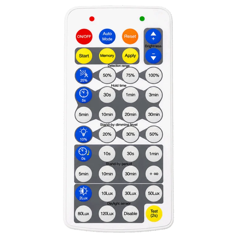 Microwave Remote Control For Haisen Sensors | On/Off | Daylight | Occupancy | Dimmng