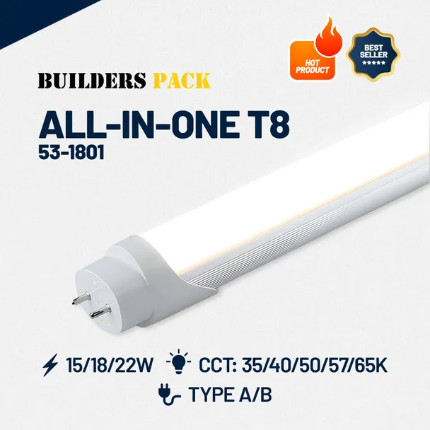 LIBULBS wholesale LED commercial LED light 22w - ALL-IN-ONE | 4” T8 LED TUBE | A+B | 15/18/22w | 3500-6