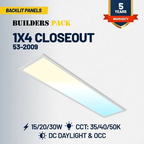 LIBULBS wholesale LED commercial LED light 30w - 1×4′ Back-lit Panel – Field Tunable: 15/20/