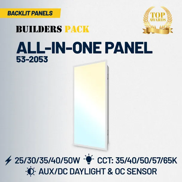 LIBULBS wholesale LED commercial LED light 50w - STEP CCT | 2×4 BLP | 25-50w | 3500-6500k | 0-10v | ETL